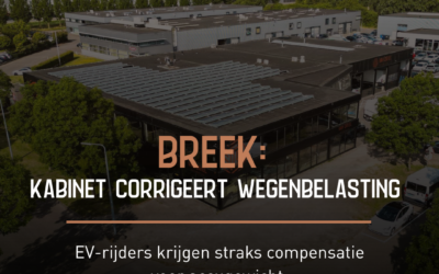 BREEK: kabinet corrigeert wegenbelasting elektrische auto’s